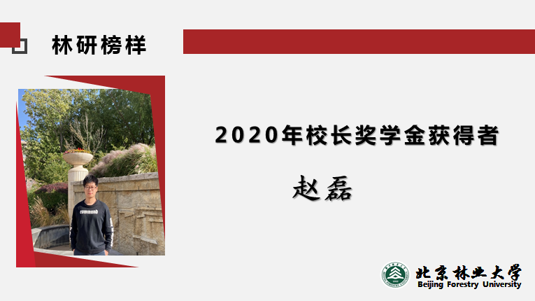 2020年校长奖学金获得者——赵磊